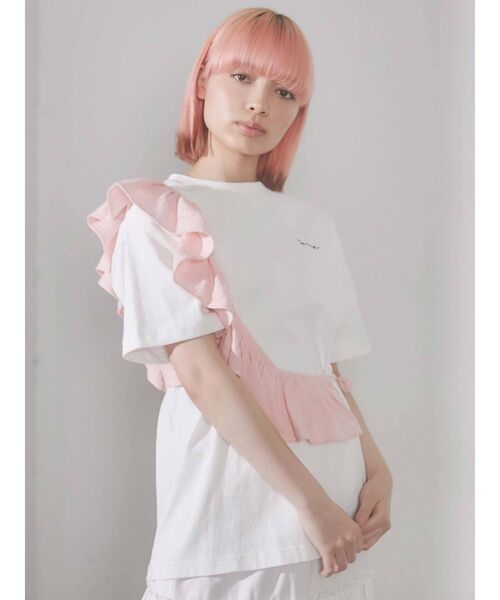 merry jenny（メリージェニー）の「アシメフリルビスチェ（チューブトップ・レディース・ブラック/ブラウン/ピンク/アイボリー・FREE）」の15枚目の写真