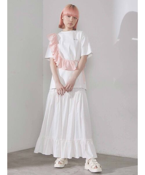 merry jenny（メリージェニー）の「アシメフリルビスチェ（チューブトップ・レディース・ブラック/ブラウン/ピンク/アイボリー・FREE）」の7枚目の写真