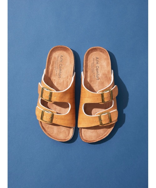 AMERICAN HOLIC（アメリカンホリック）の「PU Wストラップコンフォートサンダル（サンダル・レディース・ブラック/ベージュ・S/M/L）」の7枚目の写真