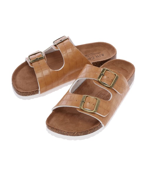 AMERICAN HOLIC（アメリカンホリック）の「PU Wストラップコンフォートサンダル（サンダル・レディース・ブラック/ベージュ・S/M/L）」の4枚目の写真