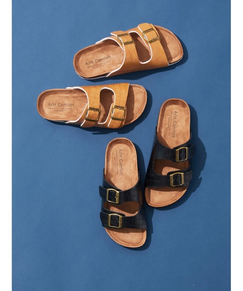 AMERICAN HOLIC（アメリカンホリック）の「PU Wストラップコンフォートサンダル（サンダル・レディース・ブラック/ベージュ・S/M/L）」の14枚目の写真