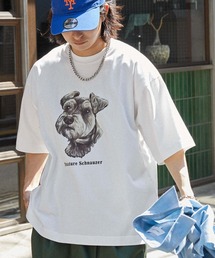 MONO-MART | ドッグ レトロプリント ビッグシルエット半袖Tシャツ(Tシャツ/カットソー)