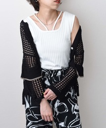 ネッククロス2WAYリブタンク