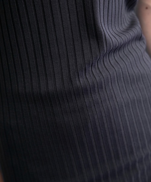 Eimee Law（エイミーロウ）の「ネッククロス2WAYリブタンク（タンクトップ・レディース・ブラック/チャコールグレー/アイボリー・38）」の11枚目の写真