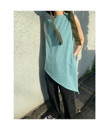 BLACK BY MOUSSY | 【WEB限定】long slit tank top( ロングスリットタンクトップ）(タンクトップ)