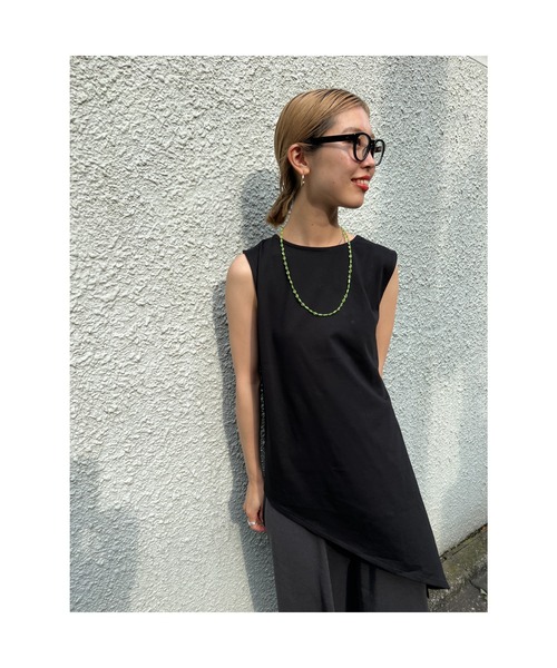 超歓迎された BY BLACK MOUSSY（ブラックバイマウジー）の「long tank slit トップス