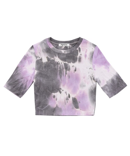 Figments（フィグメンツ）の「タイダイクロップドＴシャツ（Tシャツ/カットソー・レディース・ブラック/パープル・FREE）」の12枚目の写真