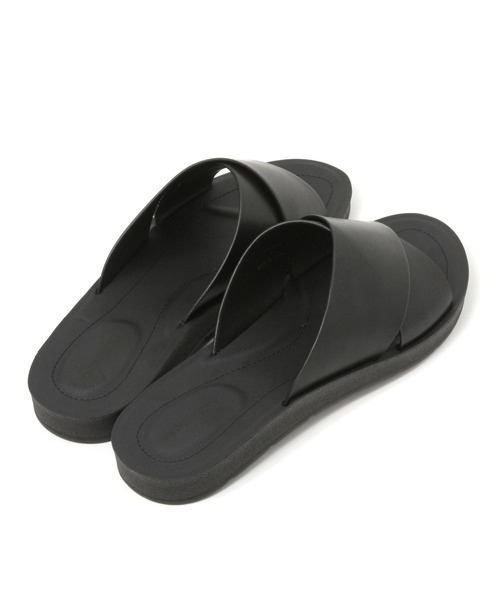 GLOBAL WORK（グローバルワーク）の「ラクッションスライドサンダル/273245（サンダル・メンズ・ブラック/ダークブラウン・MEDIUM/LARGE）」の5枚目の写真