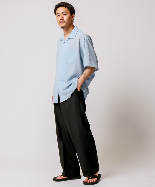 B.C STOCK(ベーセーストック)の「FIL DESSIN OPEN S/S(シャツ/ブラウス・メンズ・ネイビー/サックスブルー/チャコールグレー/ホワイト/グリーン・LARGE/MEDIUM/SMALL)」の6枚目の写真