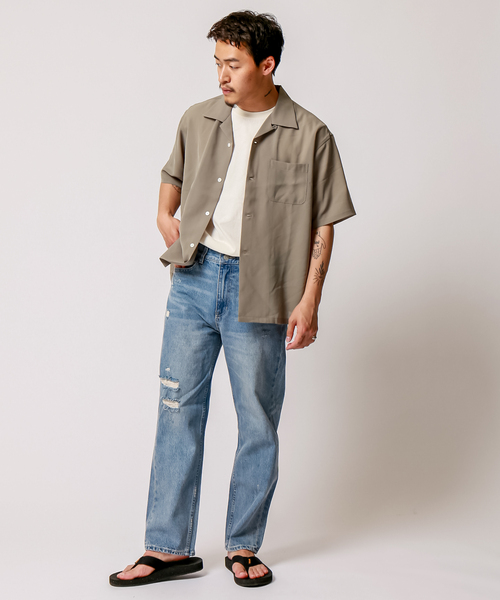 B.C STOCK(ベーセーストック)の「FIL DESSIN OPEN S/S(シャツ/ブラウス・メンズ・ネイビー/サックスブルー/チャコールグレー/ホワイト/グリーン・LARGE/MEDIUM/SMALL)」の10枚目の写真