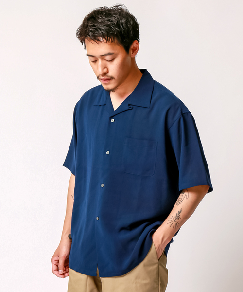 B.C STOCK(ベーセーストック)の「FIL DESSIN OPEN S/S(シャツ/ブラウス・メンズ・ネイビー/サックスブルー/チャコールグレー/ホワイト/グリーン・LARGE/MEDIUM/SMALL)」の14枚目の写真