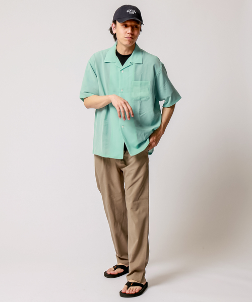 B.C STOCK(ベーセーストック)の「FIL DESSIN OPEN S/S(シャツ/ブラウス・メンズ・ネイビー/サックスブルー/チャコールグレー/ホワイト/グリーン・LARGE/MEDIUM/SMALL)」の18枚目の写真