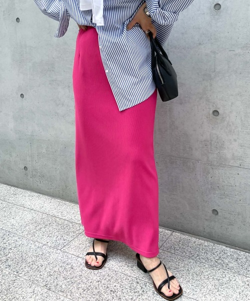 archives（アルシーヴ）の「フロントＺＩＰリブスカート（スカート・レディース・レッド/ブルー/グリーン/ピンク/ブラック・MEDIUM）」の5枚目の写真