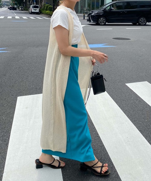 archives（アルシーヴ）の「フロントＺＩＰリブスカート（スカート・レディース・レッド/ブルー/グリーン/ピンク/ブラック・MEDIUM）」の4枚目の写真