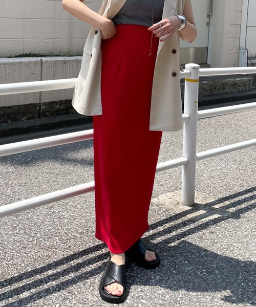 archives（アルシーヴ）の「フロントＺＩＰリブスカート（スカート・レディース・レッド/ブルー/グリーン/ピンク/ブラック・MEDIUM）」の6枚目の写真