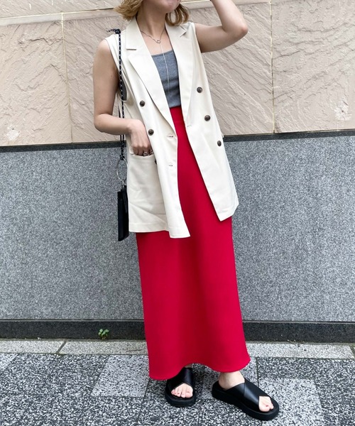 archives（アルシーヴ）の「フロントＺＩＰリブスカート（スカート・レディース・レッド/ブルー/グリーン/ピンク/ブラック・MEDIUM）」の12枚目の写真