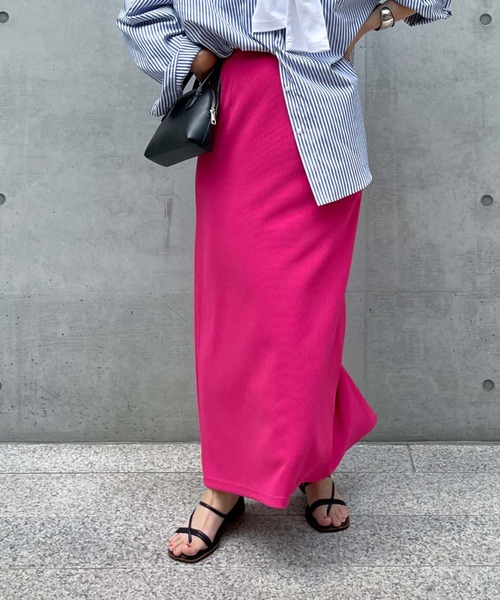 archives（アルシーヴ）の「フロントＺＩＰリブスカート（スカート・レディース・レッド/ブルー/グリーン/ピンク/ブラック・MEDIUM）」の10枚目の写真