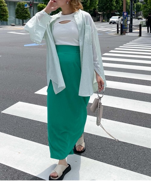 archives（アルシーヴ）の「フロントＺＩＰリブスカート（スカート・レディース・レッド/ブルー/グリーン/ピンク/ブラック・MEDIUM）」の14枚目の写真