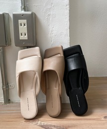 square flat sandals / クッション性抜群!スクエアフラットサンダル