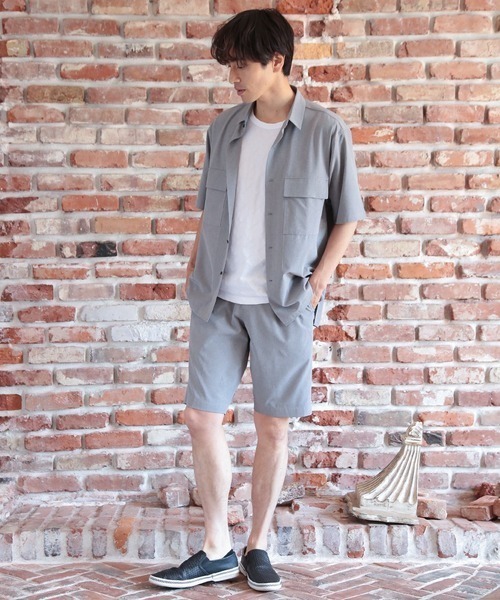 UNION STATION（ユニオンステーション）の「【セットアップ対応】【AIR LIGHT -Active version-】半袖CPOレギュラーカラーシャツ（シャツ/ブラウス・メンズ・ブラック/ベージュ/グレー/グリーン・LL/M/L）」の20枚目の写真