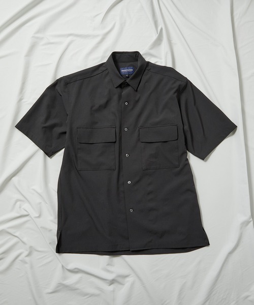 UNION STATION（ユニオンステーション）の「【セットアップ対応】【AIR LIGHT -Active version-】半袖CPOレギュラーカラーシャツ（シャツ/ブラウス・メンズ・ブラック/ベージュ/グレー/グリーン・LL/M/L）」の9枚目の写真