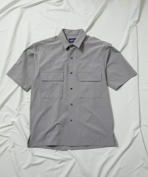 UNION STATION（ユニオンステーション）の「【セットアップ対応】【AIR LIGHT -Active version-】半袖CPOレギュラーカラーシャツ（シャツ/ブラウス・メンズ・ブラック/ベージュ/グレー/グリーン・LL/M/L）」の16枚目の写真