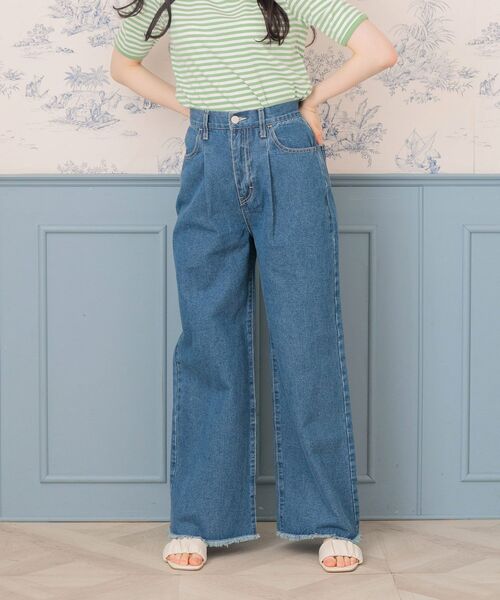 ems excite(エムズエキサイト)の「バギーパンツ(その他パンツ・レディース・ブラック/ダークブルー/ブルー系その他5・SMALL/MEDIUM)」の1枚目の写真