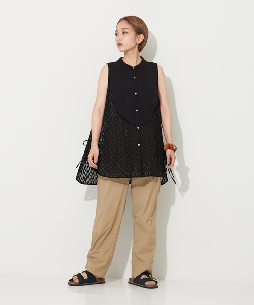 NOMINE(ノミネ)の「レースボサムノースリブラウス(シャツ/ブラウス・レディース・ホワイト/ブラック・フリー)」の17枚目の写真