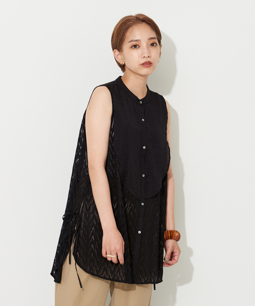 NOMINE(ノミネ)の「レースボサムノースリブラウス(シャツ/ブラウス・レディース・ホワイト/ブラック・フリー)」の20枚目の写真