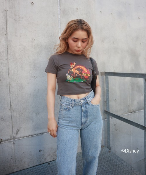 FIG&VIPER（フィグアンドバイパー）の「Disney Bambi / short T（Tシャツ/カットソー・レディース・ホワイト/ダークグレー/ライトピンク・FREE）」の4枚目の写真