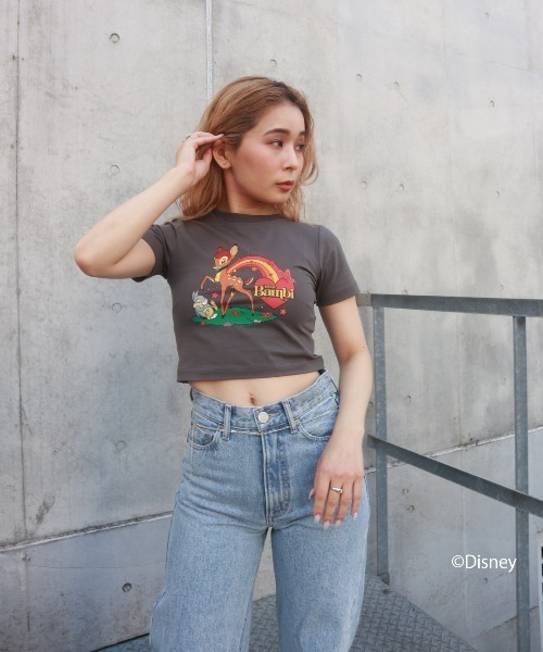 FIG&VIPER（フィグアンドバイパー）の「Disney Bambi / short T（Tシャツ/カットソー・レディース・ホワイト/ダークグレー/ライトピンク・FREE）」の8枚目の写真