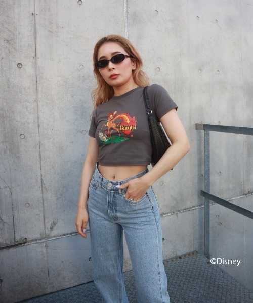FIG&VIPER（フィグアンドバイパー）の「Disney Bambi / short T（Tシャツ/カットソー・レディース・ホワイト/ダークグレー/ライトピンク・FREE）」の15枚目の写真
