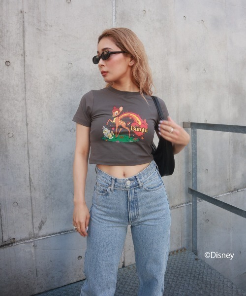 FIG&VIPER（フィグアンドバイパー）の「Disney Bambi / short T（Tシャツ/カットソー・レディース・ホワイト/ダークグレー/ライトピンク・FREE）」の21枚目の写真