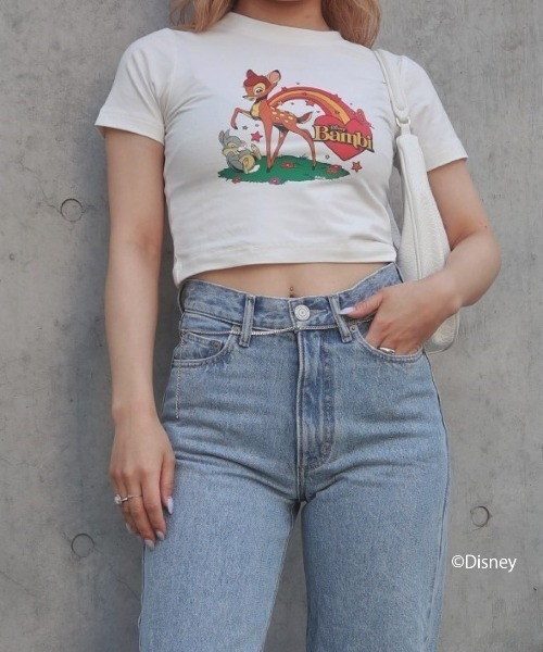 FIG&VIPER（フィグアンドバイパー）の「Disney Bambi / short T（Tシャツ/カットソー・レディース・ホワイト/ダークグレー/ライトピンク・FREE）」の17枚目の写真