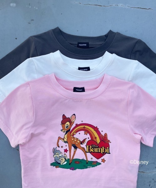 FIG&VIPER（フィグアンドバイパー）の「Disney Bambi / short T（Tシャツ/カットソー・レディース・ホワイト/ダークグレー/ライトピンク・FREE）」の20枚目の写真