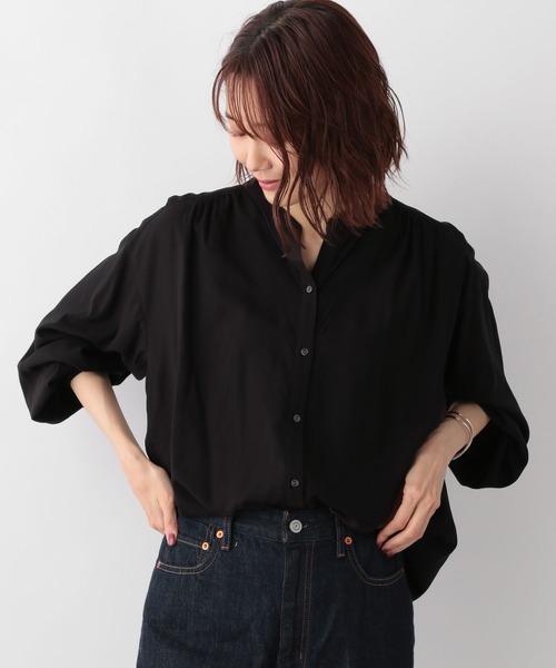 セール】さらさらリラックスブラウス長袖/269042（シャツ/ブラウス