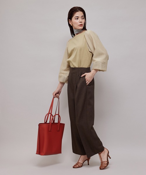 ROPE'（ロペ）の「カット×ラッセルレースボリュームスリーブプルオーバー（Tシャツ/カットソー・レディース・ブラック/ホワイト/ベージュ系その他2・38）」の9枚目の写真