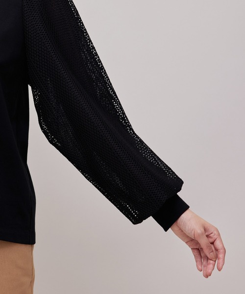 ROPE'（ロペ）の「カット×ラッセルレースボリュームスリーブプルオーバー（Tシャツ/カットソー・レディース・ブラック/ホワイト/ベージュ系その他2・38）」の12枚目の写真