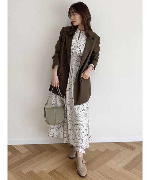 dazzlin（ダズリン）の「プリーツスリーブシャーリングワンピース（ワンピース・レディース・ブルー/アイボリー・FREE）」の17枚目の写真