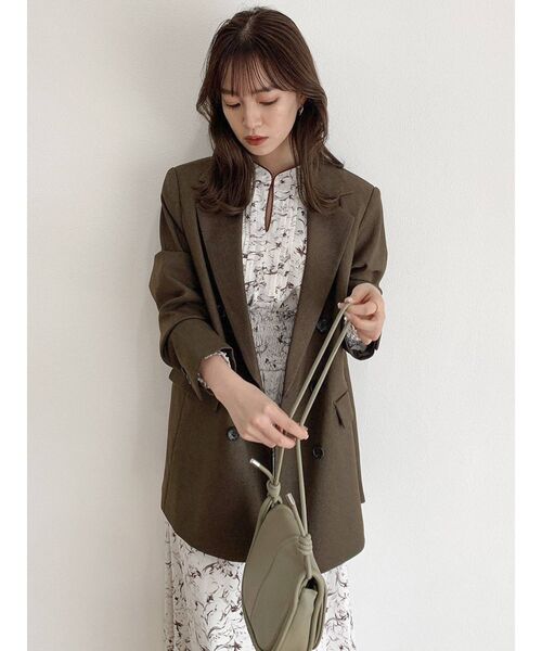 dazzlin（ダズリン）の「プリーツスリーブシャーリングワンピース（ワンピース・レディース・ブルー/アイボリー・FREE）」の14枚目の写真