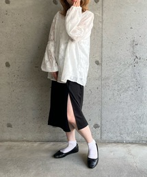 fiere（フィエール）の「スリット入りミモレ丈ロングスカート（スカート）」