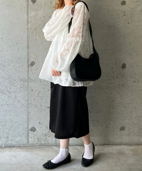 fiere(フィエール)の「スリット入りミモレ丈ロングスカート(スカート・レディース・ブラック・FREE/MEDIUM/SMALL/LARGE/X-LARGE)」の6枚目の写真