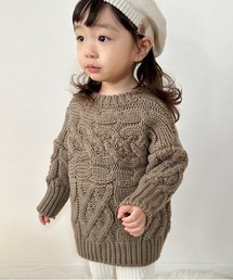 ケーブル編みざっくりセーター■80~140cm