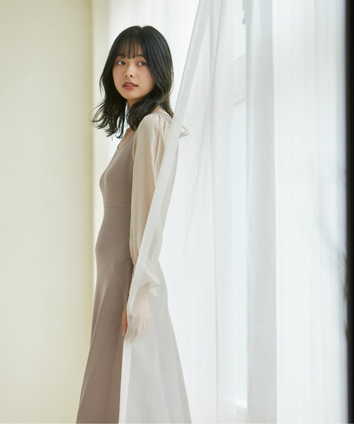 PROPORTION BODY DRESSING（プロポーションボディドレッシング）の「セミフレアハイウエストニットワンピース / 1212240511（ワンピース・レディース・ブラック/ブラウン系その他/グレー・SMALL/MEDIUM）」の10枚目の写真