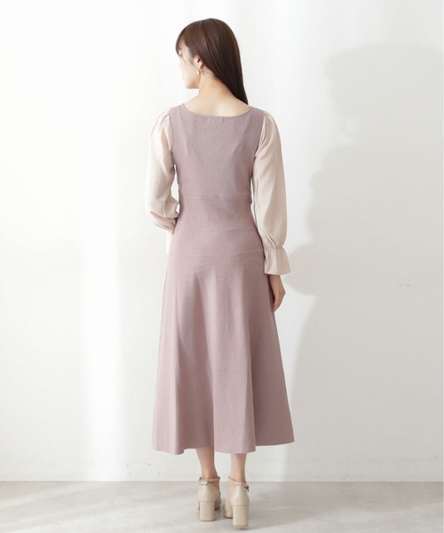 PROPORTION BODY DRESSING（プロポーションボディドレッシング）の「セミフレアハイウエストニットワンピース / 1212240511（ワンピース・レディース・ブラック/ブラウン系その他/グレー・SMALL/MEDIUM）」の9枚目の写真