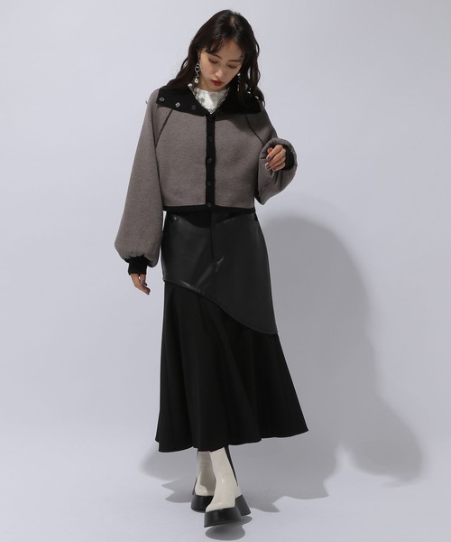 HARE（ハレ）の「マルチWAYハイネックニットカーディガン(HARE