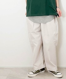 綿ツイル切替バルーンパンツ レディース メンズ