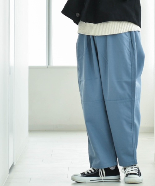 Ritzy(リッツィー)の「綿ツイル切替バルーンパンツ レディース メンズ(その他パンツ・メンズ・オフホワイト/ベージュ/ブラック/グリーン/マスタード/サックスブルー・MEDIUM/LARGE/X-LARGE)」の5枚目の写真