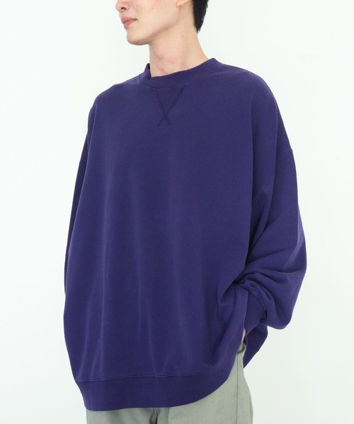 CRAFT STANDARD BOUTIQUE(クラフトスタンダードブティック)の「【BIG】ピグメントダイスウェット *◆(スウェット・メンズ・チャコールグレー/ライトグレー/パープル/レッド/ブルー/グリーン・LL/M/L)」の6枚目の写真