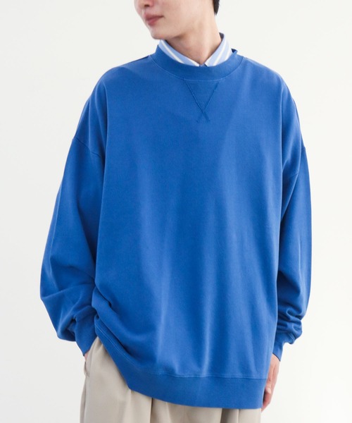 CRAFT STANDARD BOUTIQUE(クラフトスタンダードブティック)の「【BIG】ピグメントダイスウェット *◆(スウェット・メンズ・チャコールグレー/ライトグレー/パープル/レッド/ブルー/グリーン・LL/M/L)」の5枚目の写真